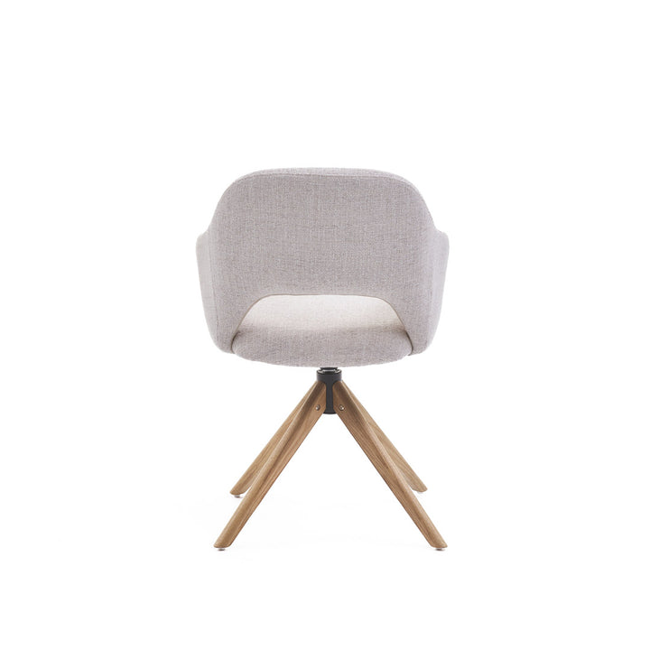 Eetkamerstoel Liam - Oasis Naturel - Hout Naturel Draaibaar onderstel - {{ product.type }} - Kas20