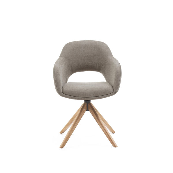 Eetkamerstoel Liam - Guard Eucalyptus - Hout Naturel Draaibaar onderstel - {{ product.type }} - Kas20