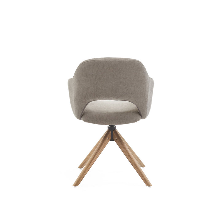 Eetkamerstoel Liam - Guard Eucalyptus - Hout Naturel Draaibaar onderstel - {{ product.type }} - Kas20