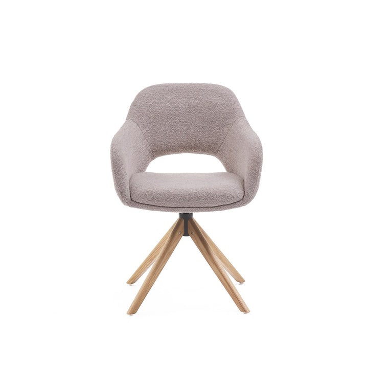 Eetkamerstoel Liam - Alpine Naturel - Hout Naturel Draaibaar onderstel - {{ product.type }} - Kas20