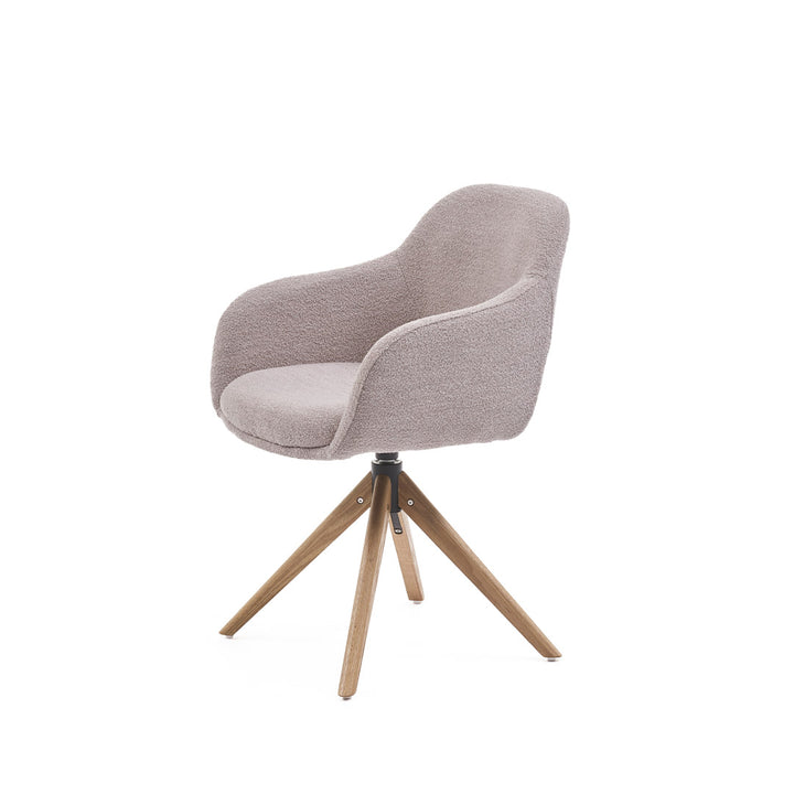 Eetkamerstoel Liam - Alpine Naturel - Hout Naturel Draaibaar onderstel - {{ product.type }} - Kas20