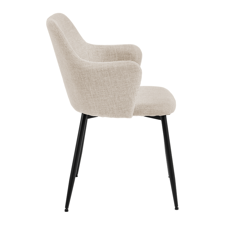 Eetkamerstoel Teuntje - Basel Beige - Vast onderstel - {{ product.type }} - Kas20