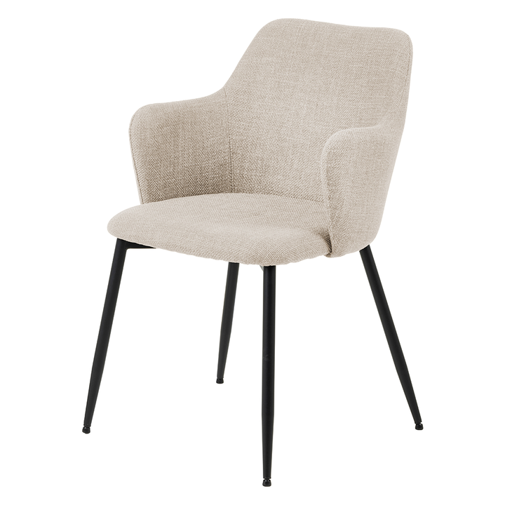 Eetkamerstoel Teuntje - Basel Beige - Vast onderstel - {{ product.type }} - Kas20