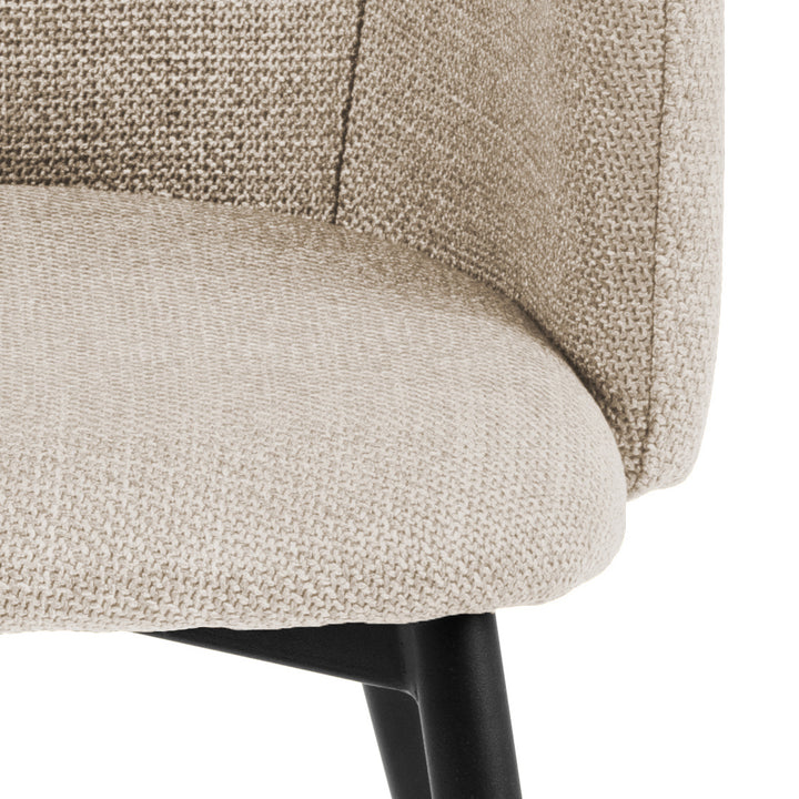 Eetkamerstoel Teuntje - Basel Beige - Vast onderstel - {{ product.type }} - Kas20