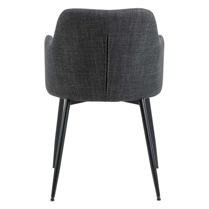 Eetkamerstoel Teuntje - Basel Dark Grey - Vast onderstel - {{ product.type }} - Kas20