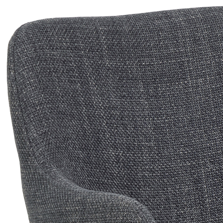 Eetkamerstoel Teuntje - Basel Dark Grey - Vast onderstel - {{ product.type }} - Kas20