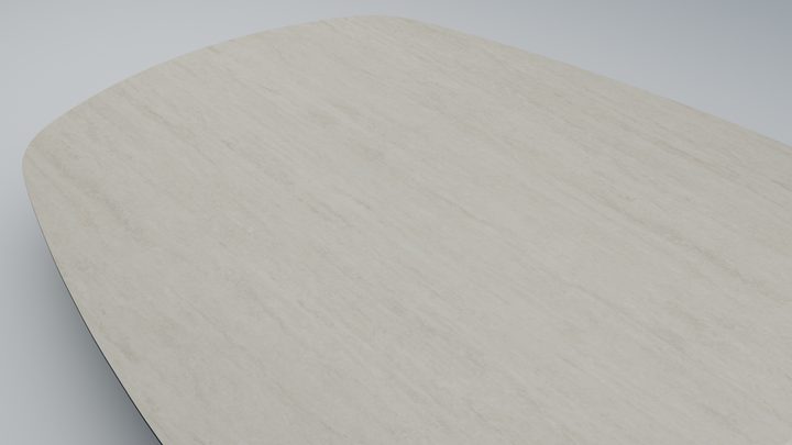 Ovale Melamine Eettafel Travertino 