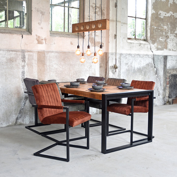 Eetkamerstoel Sereno - Rust - Velours (set van 2) - {{ product.type }} - Kas20