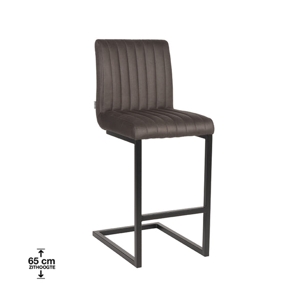 Barkruk Sereno - Antraciet - Microfiber (set van 2) - {{ product.type }} - Kas20