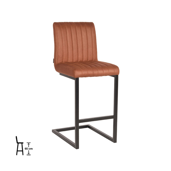 Barkruk Sereno - Cognac - Microfiber (set van 2) - {{ product.type }} - Kas20
