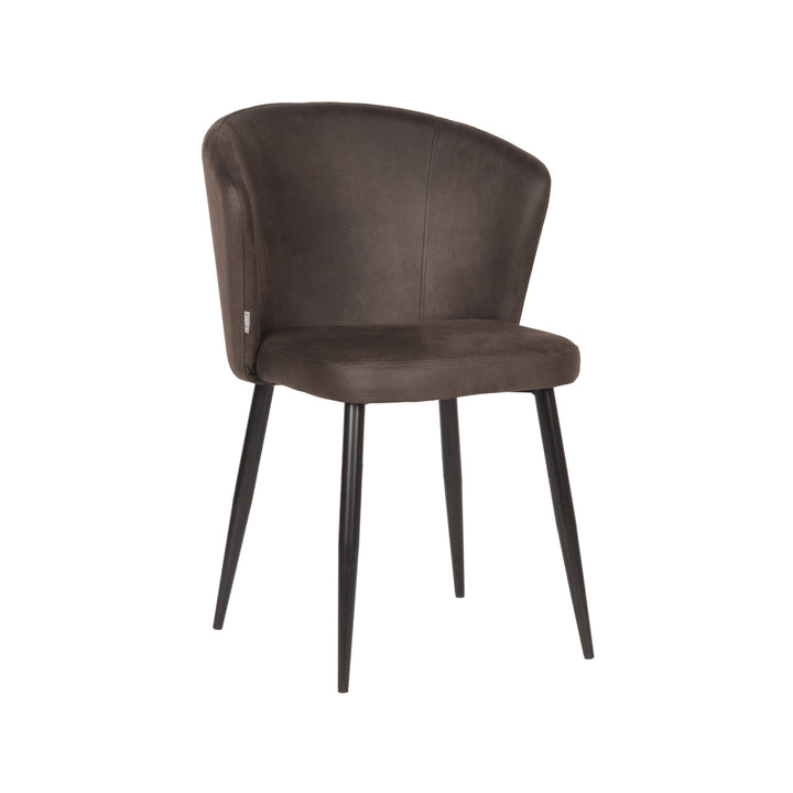 Eetkamerstoel Winston - Antraciet - Microfiber (set van 2) - {{ product.type }} - Kas20