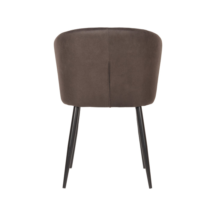 Eetkamerstoel Winston - Antraciet - Microfiber (set van 2) - {{ product.type }} - Kas20
