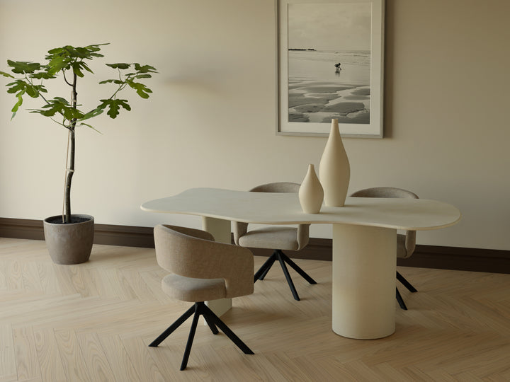 Beton eettafel creamy white - Wolk - Columbus mix creamy white - {{ product.type }} - Kas20