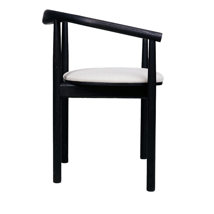 Houten Eetkamerstoel Ruben - Eiken Zwart - Vast onderstel - {{ product.type }} - Kas20