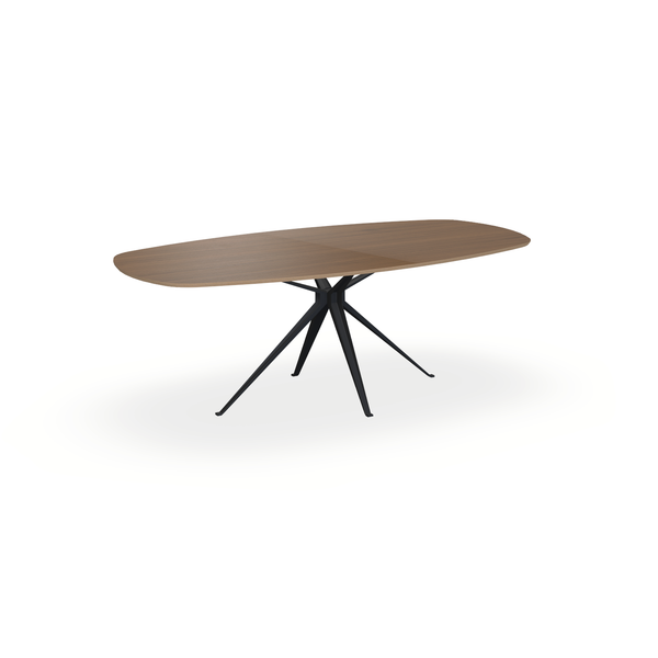Eettafel Eiken Fineer Toscane 2 - Ovaal Deens - Anna Onderstel Mat Zwart - {{ product.type }} - Kas20