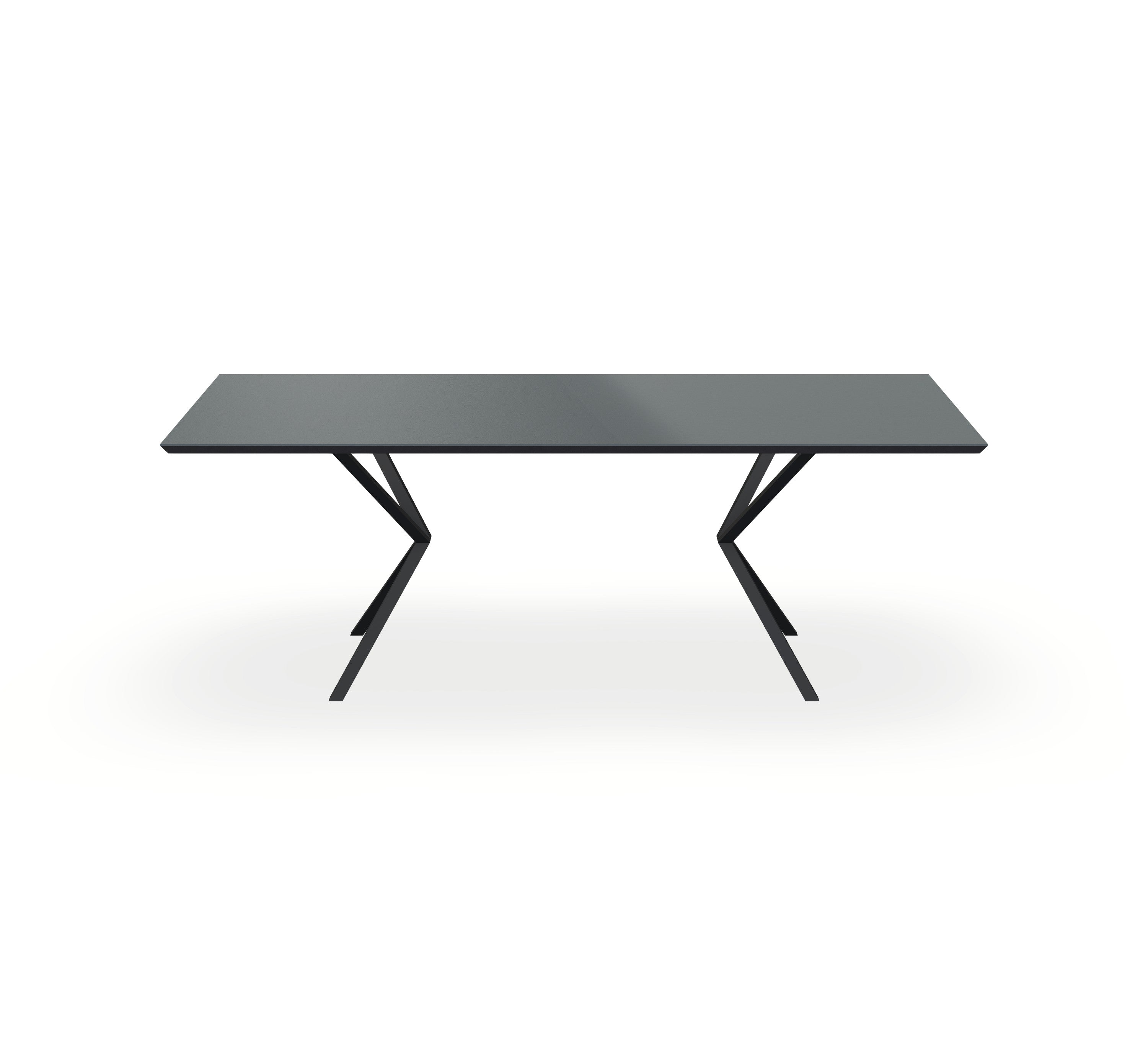 Fenix Verde Comodoro eettafel - recht radius met Facet - VV poot