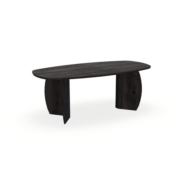 Eettafel Eiken Black Smoke In - Ovaal Deens - Maan Buiten - {{ product.type }} - Kas20