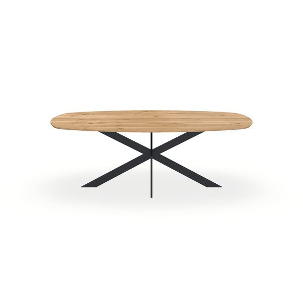 Eettafel Eiken Maurra - Ovaal Deens - Matrix Ultra Onderstel Mat Zwart - {{ product.type }} - Kas20