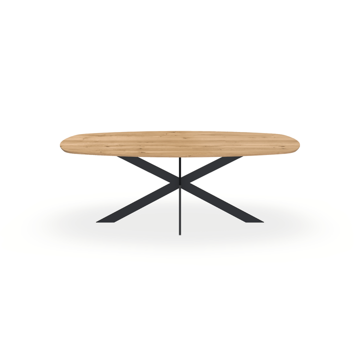 Eettafel Eiken Maurra - Ovaal Deens - Matrix Ultra Onderstel Mat Zwart - {{ product.type }} - Kas20