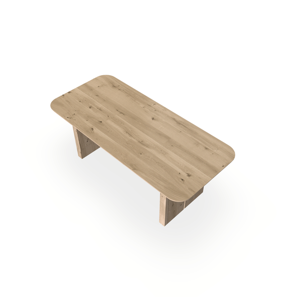 Eettafel Eiken Liqurien - Recht Radius - Blok - {{ product.type }} - Kas20