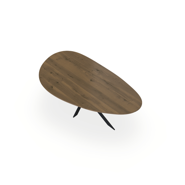 Eettafel Eiken Chocolate - Kiezel A - Matrix Ultra Onderstel Mat Zwart - {{ product.type }} - Kas20