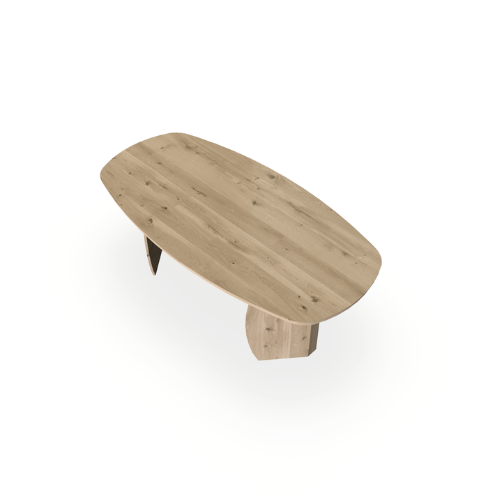 Eettafel Eiken Naturel - Ovaal Deens - Maan Binnen - {{ product.type }} - Kas20