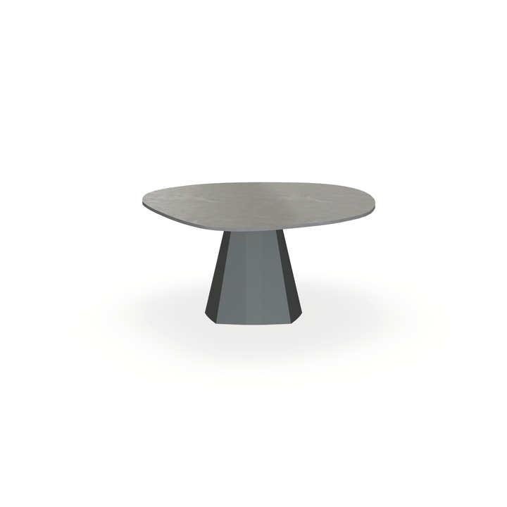 Eettafel Beton Concrete Grey - Wolk Rond - Cone Onderstel Mat Antraciet - {{ product.type }} - Kas20