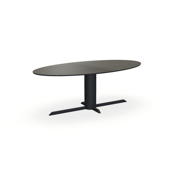 Eettafel Eiken Fineer Venerien - Ovaal - Ilona Onderstel Mat Zwart - {{ product.type }} - Kas20
