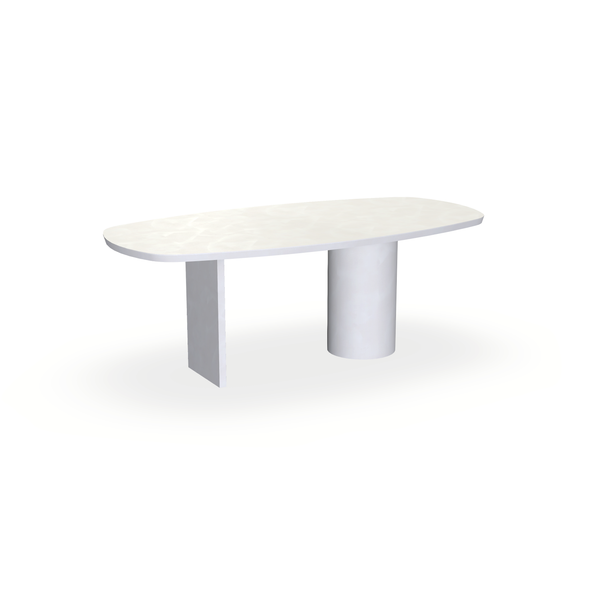 Eettafel Beton Beige - Ovaal Deens - Columbus Mix - {{ product.type }} - Kas20