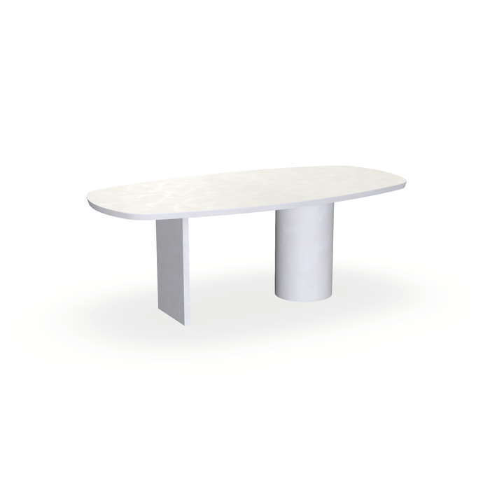 Eettafel Beton Beige - Ovaal Deens - Columbus Mix - {{ product.type }} - Kas20