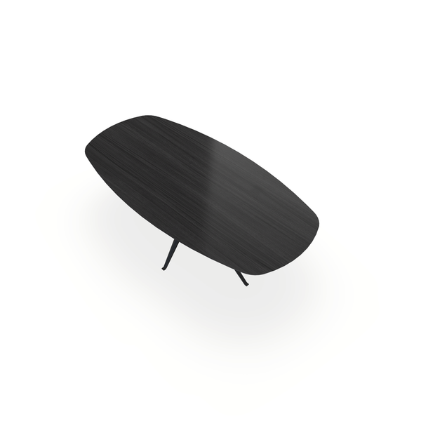 Eettafel Eiken Fineer Zwart - Ovaal Deens - Anna Onderstel Mat Zwart - {{ product.type }} - Kas20
