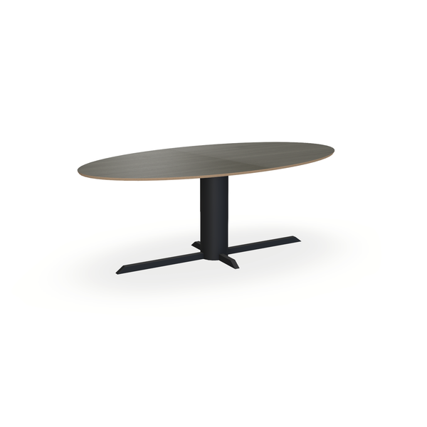 Eettafel Eiken Fineer Venerien - Ovaal - Ilona Onderstel Mat Zwart - {{ product.type }} - Kas20