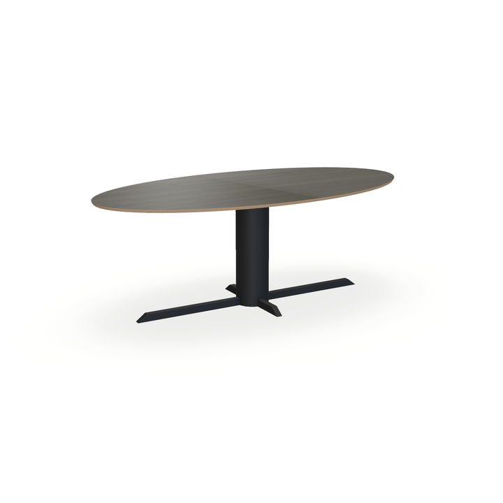 Eettafel Eiken Fineer Venerien - Ovaal - Ilona Onderstel Mat Zwart - {{ product.type }} - Kas20