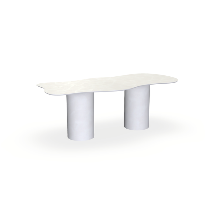Eettafel Beton Creamy White - Wolk - Columbus Duo - {{ product.type }} - Kas20