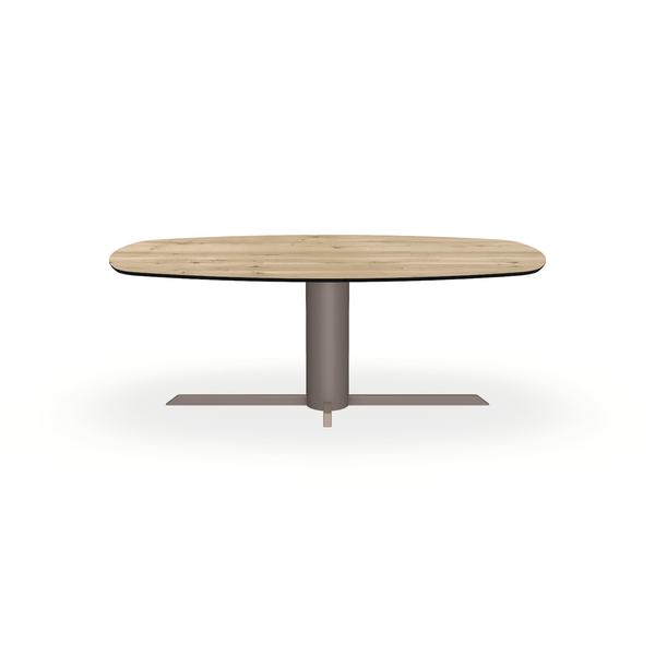 Eettafel Eiken Naturel - Ovaal Deens - Ilona Onderstel Mat Lichtbruin - {{ product.type }} - Kas20