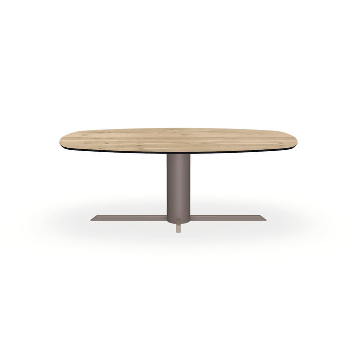 Eettafel Eiken Naturel - Ovaal Deens - Ilona Onderstel Mat Lichtbruin - {{ product.type }} - Kas20