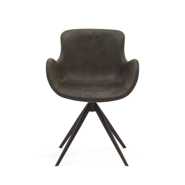 Eetkamerstoel Ronald - Anthracite - Draaibaar onderstel - {{ product.type }} - Kas20