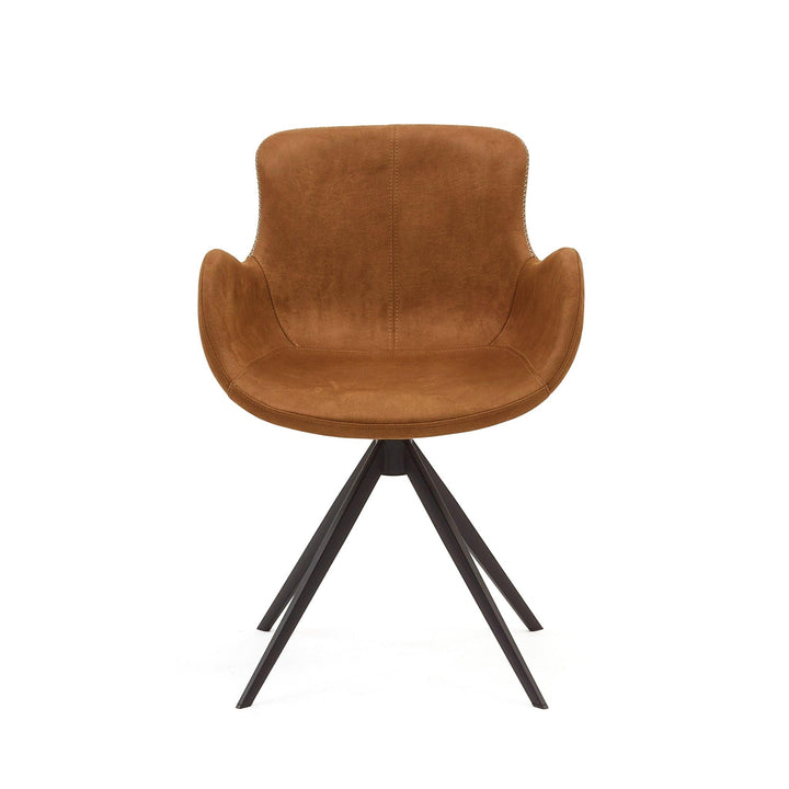 Eetkamerstoel Ronald - Camel - Draaibaar onderstel - {{ product.type }} - Kas20