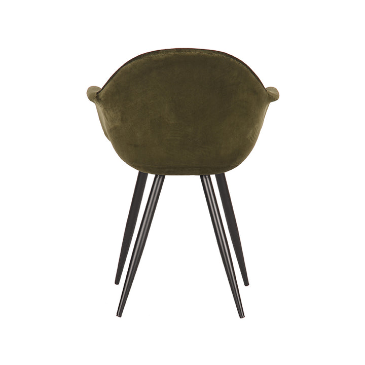 Eetkamerstoel Finnian - Army green - Fluweel (set van 2) - {{ product.type }} - Kas20