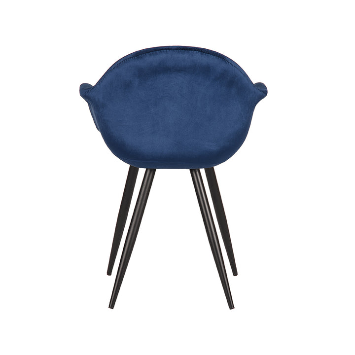 Eetkamerstoel Finnian - Blauw - Fluweel (set van 2) - {{ product.type }} - Kas20