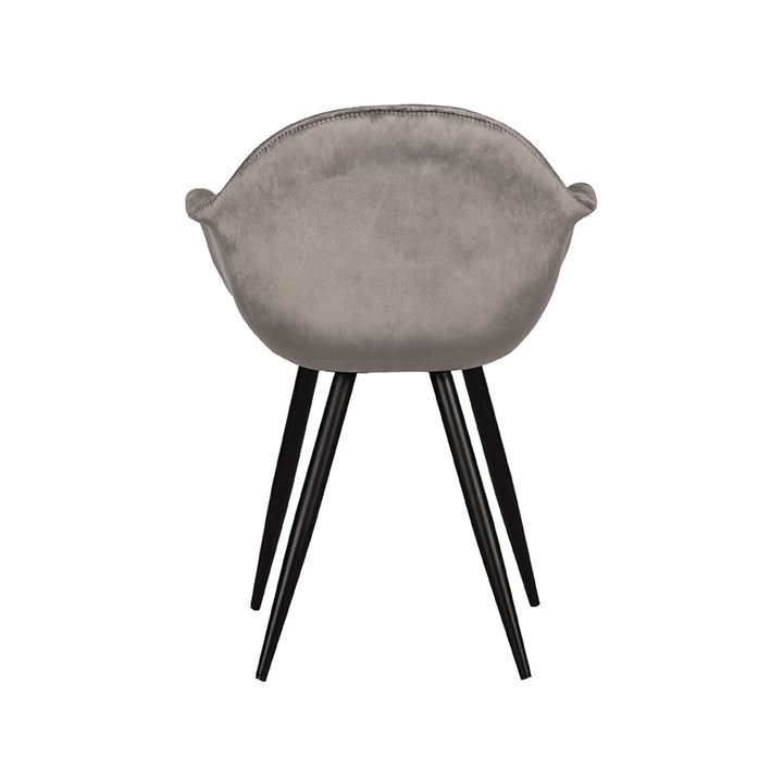 Eetkamerstoel Finnian - Grijs - Fluweel (set van 2) - {{ product.type }} - Kas20