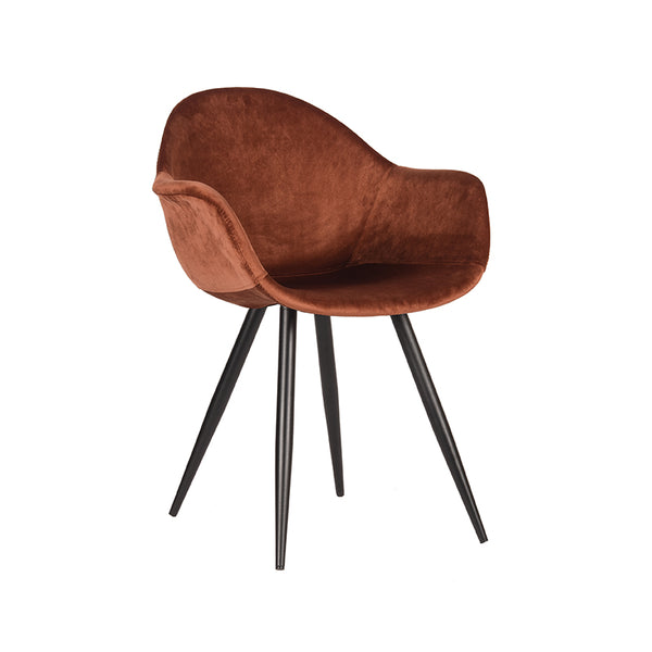 Eetkamerstoel Finnian - Rust - Fluweel (set van 2) - {{ product.type }} - Kas20