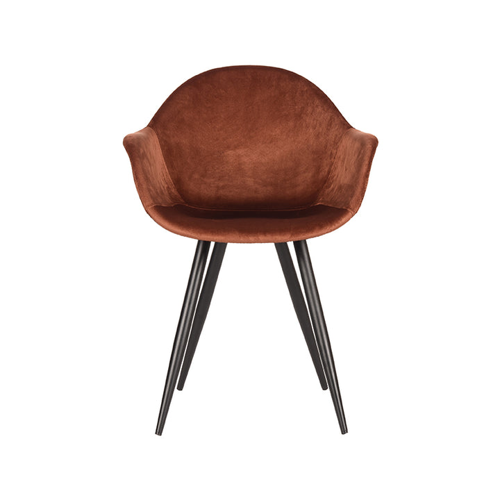 Eetkamerstoel Finnian - Rust - Fluweel (set van 2) - {{ product.type }} - Kas20