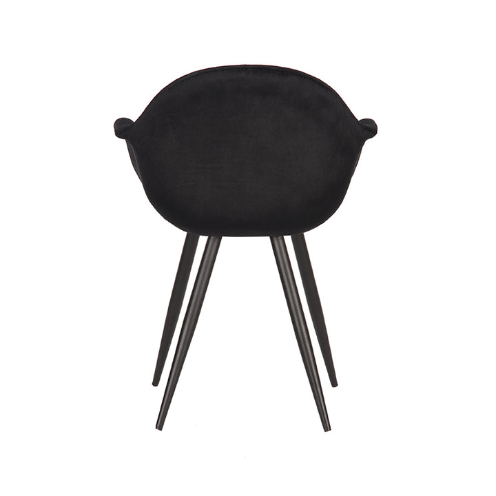 Eetkamerstoel Finnian - Zwart - Fluweel (set van 2) - {{ product.type }} - Kas20