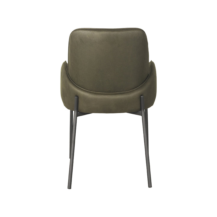 Eetkamerstoel Julius - Army green - Microfiber (set van 2) - {{ product.type }} - Kas20