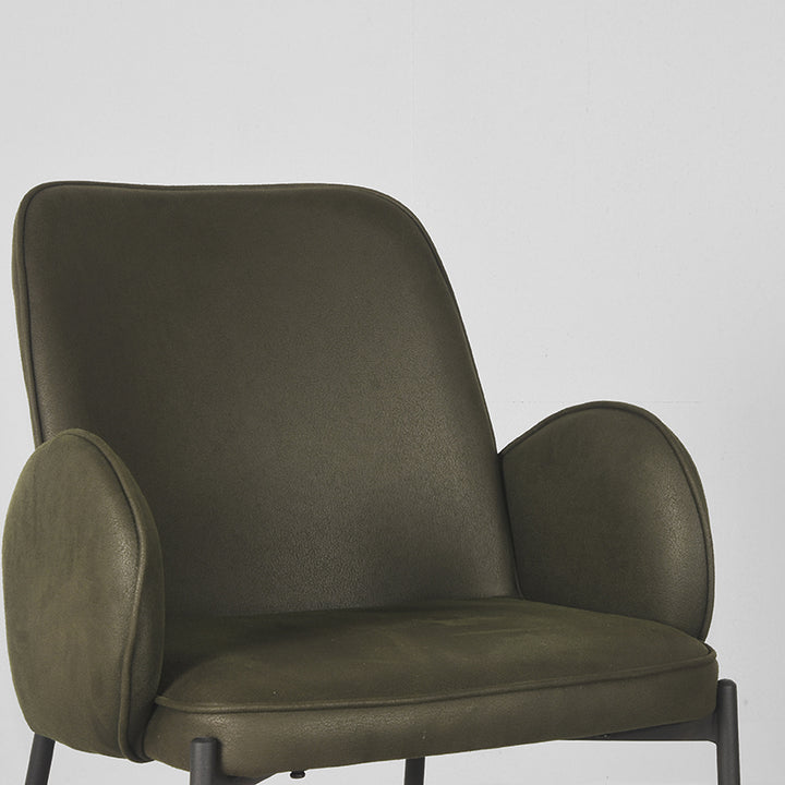 Eetkamerstoel Julius - Army green - Microfiber (set van 2) - {{ product.type }} - Kas20