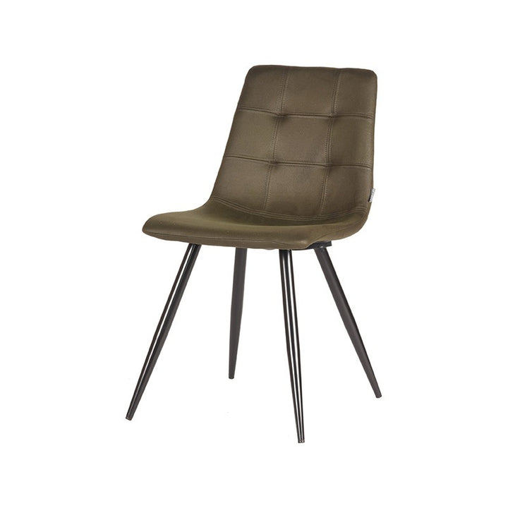 Eetkamerstoel Jasper - Army green - Microfiber (set van 2) - {{ product.type }} - Kas20