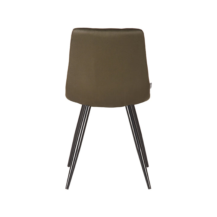 Eetkamerstoel Jasper - Army green - Microfiber (set van 2) - {{ product.type }} - Kas20