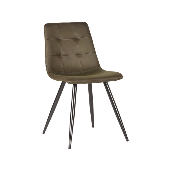 Eetkamerstoel Jasper - Army green - Microfiber (set van 2) - {{ product.type }} - Kas20