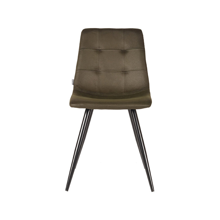 Eetkamerstoel Jasper - Army green - Microfiber (set van 2) - {{ product.type }} - Kas20